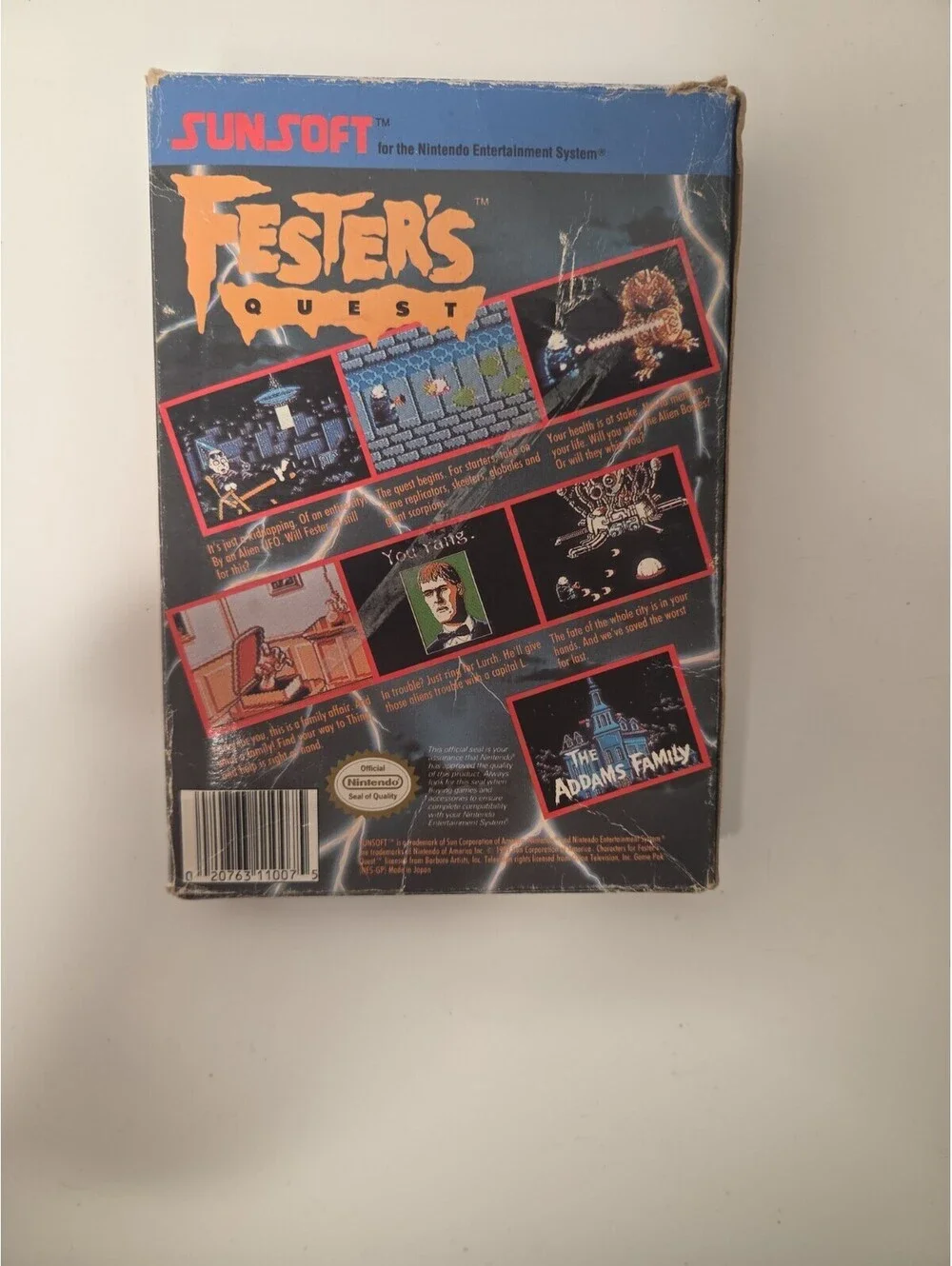 Nintendo NES Game Fester’s Quest No Manual Plastic Protector